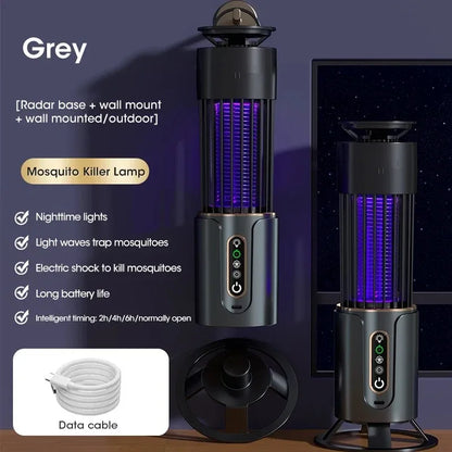 Rechargeable Mosquito Killer Lamp – Silent Electronic Insect Trap with 3-Level Timer & UV Anti-Mosquito Technology