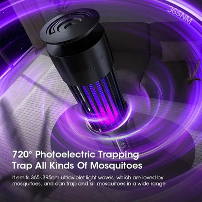 Rechargeable Mosquito Killer Lamp – Silent Electronic Insect Trap with 3-Level Timer & UV Anti-Mosquito Technology