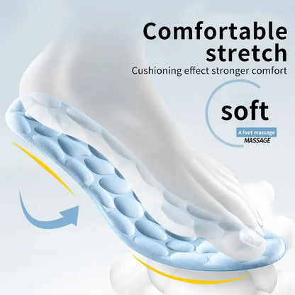 4D CloudTech Sports Insoles – Soft PU Shock-Absorbing Orthopedic Inserts for Running & Everyday Comfort | Breathable Cushion Sole for Men & Women