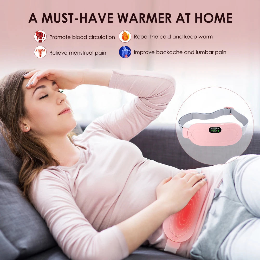 DOAD Heated Cramp Massager – Adjustable Warm Belt for Menstrual & Abdominal Pain