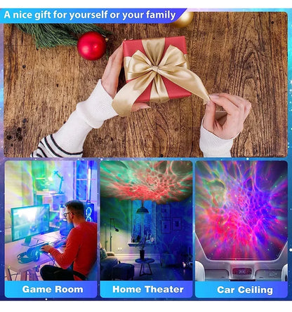 A detailed image of the Astronaut Galaxy Star Projector Night Light featuring nebula effects, remote control, and space-themed LED galaxy lamp for immersive stargazing and ambient lighting