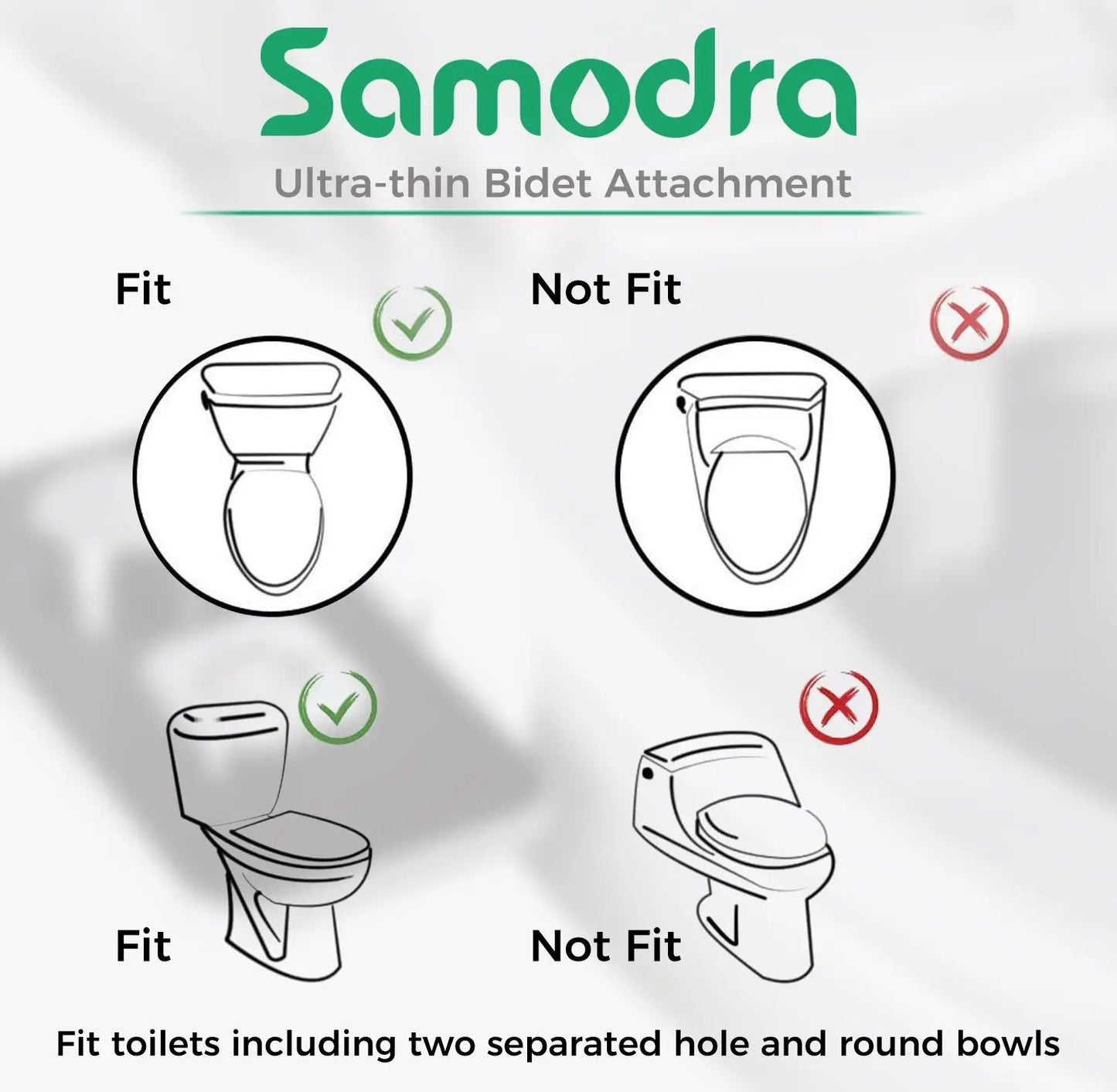 SAMODRA Bidet Attachment – Non-Electric Cold Water Toilet Sprayer with Adjustable Pressure & Retractable Self-Cleaning Nozzle