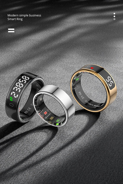 COLMI R12 Smart Ring – Touch Screen, Wireless Charging & Health Tracker, 5ATM Waterproof for Men & Women