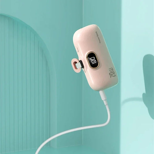 Mini Capsule Power Bank – Ultra-Compact Fast Charger & Emergency External Battery for iPhone and Android