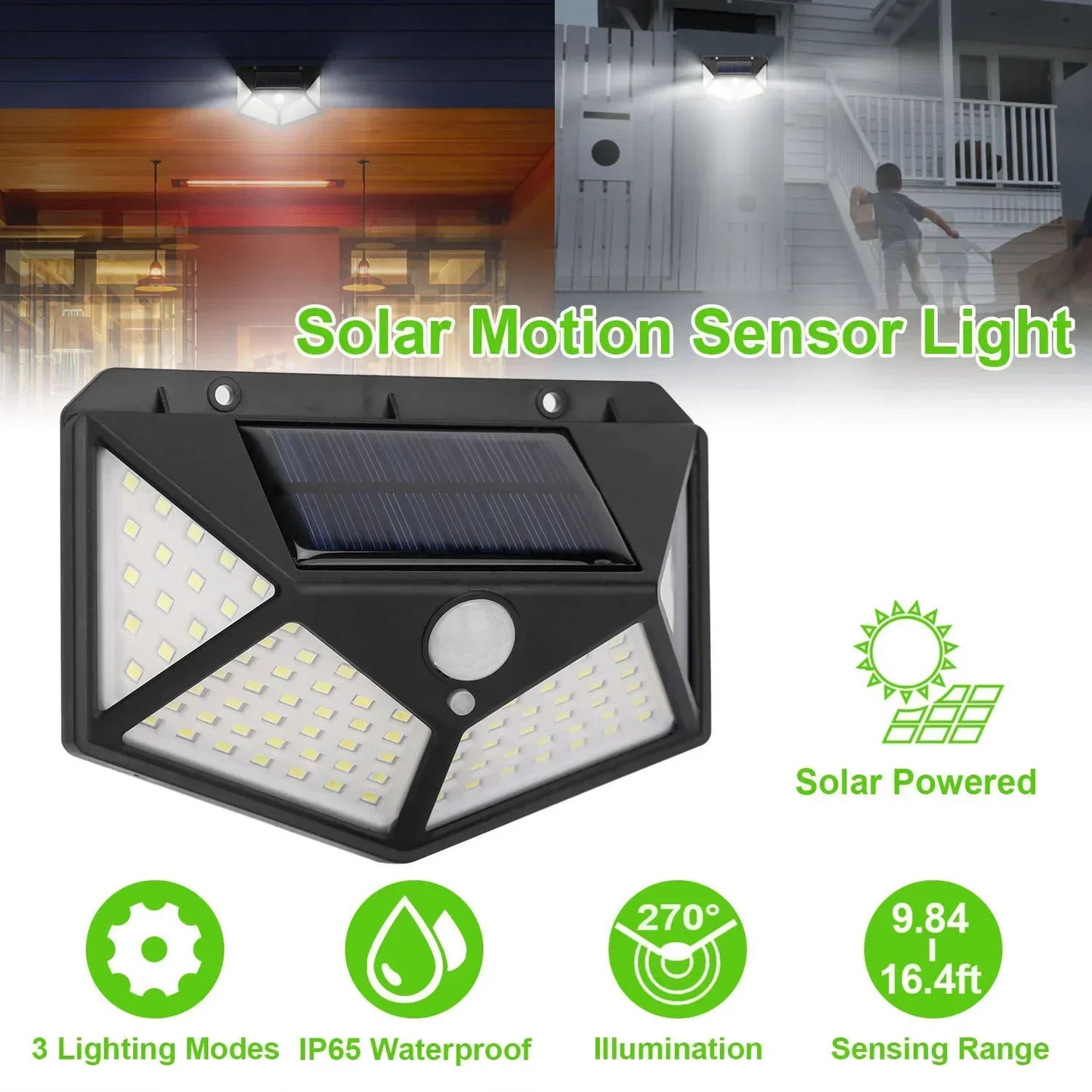 Multifunctional Solar Garden Light – Waterproof LED Outdoor Lamp with Motion Sensor & Decorative Spotlight Design