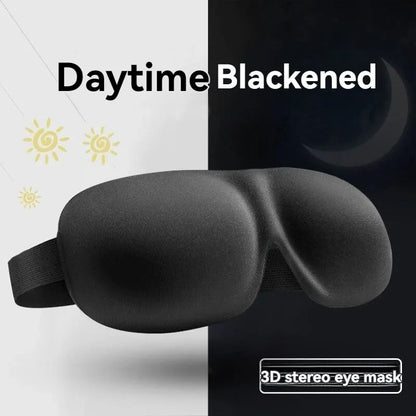 3D Contoured Blackout Sleep Mask – No Nose Pressure, Non-Marking, Lightweight Eye Mask for Students, Travel & Naps