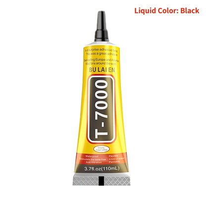 B‑7000 Clear Contact Adhesive – Universal DIY Repair Glue & T7000 Precision‑Tip Applicator for Glass & Plastic Bonding