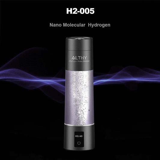Hydrogen-rich water generator featuring advanced electrolysis with NAFION-117 membrane for pure hydrogen production