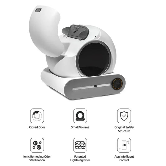 Smart Self-Cleaning Cat Litter Box – Automatic Odor Control & App-Connected for Hassle-Free Maintenance