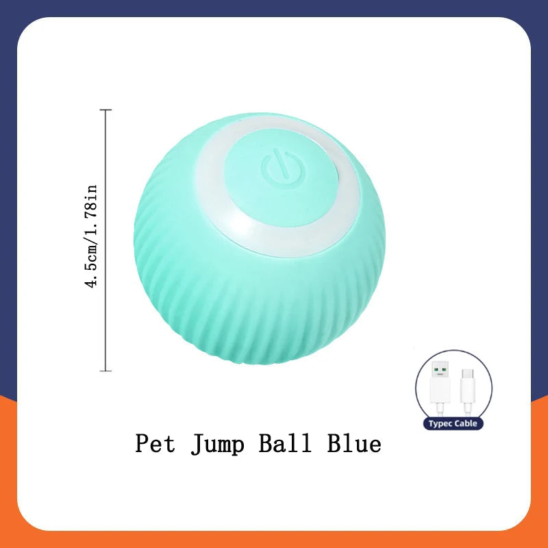 Smart Interactive Pet Ball – USB Rechargeable, Automatic Bouncing & Rolling Toy for Dogs & Cats