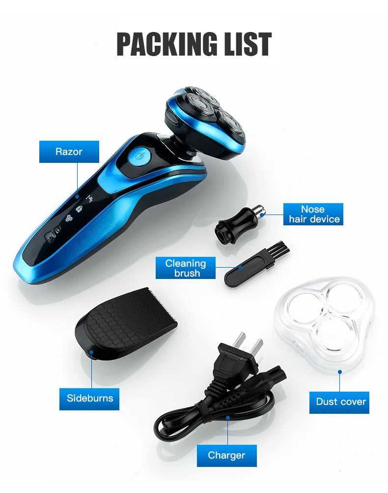 Electric Shaver Rotary Shaver Electric Razor Beard Trimmer 3 in 1