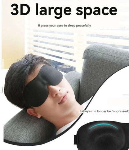 3D Contoured Blackout Sleep Mask – No Nose Pressure, Non-Marking, Lightweight Eye Mask for Students, Travel & Naps