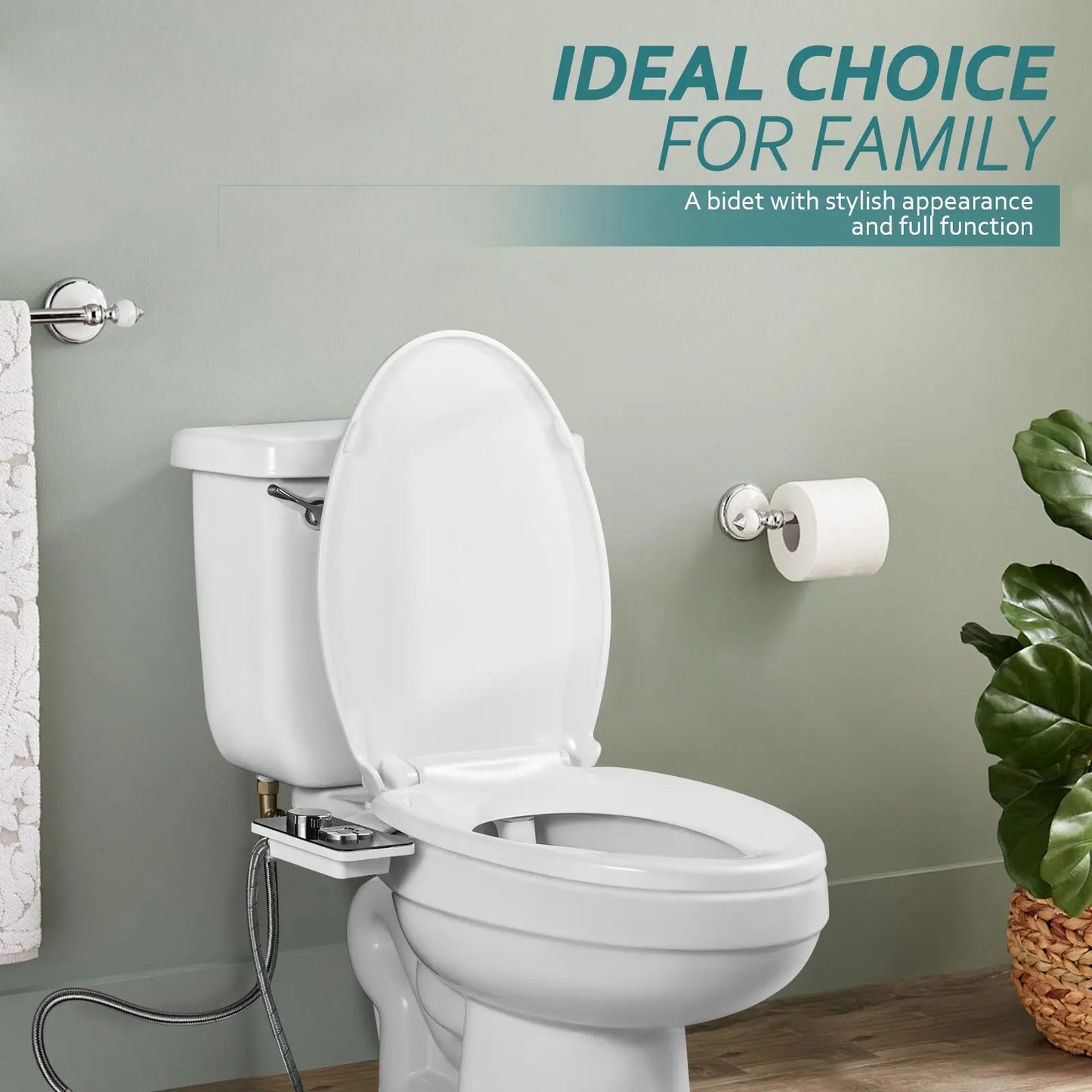 SAMODRA Bidet Attachment – Non-Electric Cold Water Toilet Sprayer with Adjustable Pressure & Retractable Self-Cleaning Nozzle