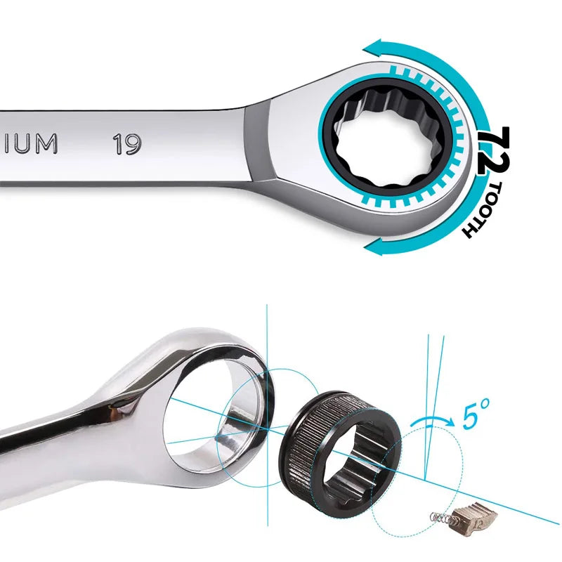 Wrench Set, Point Box End and Open End Wrench Set Spanner