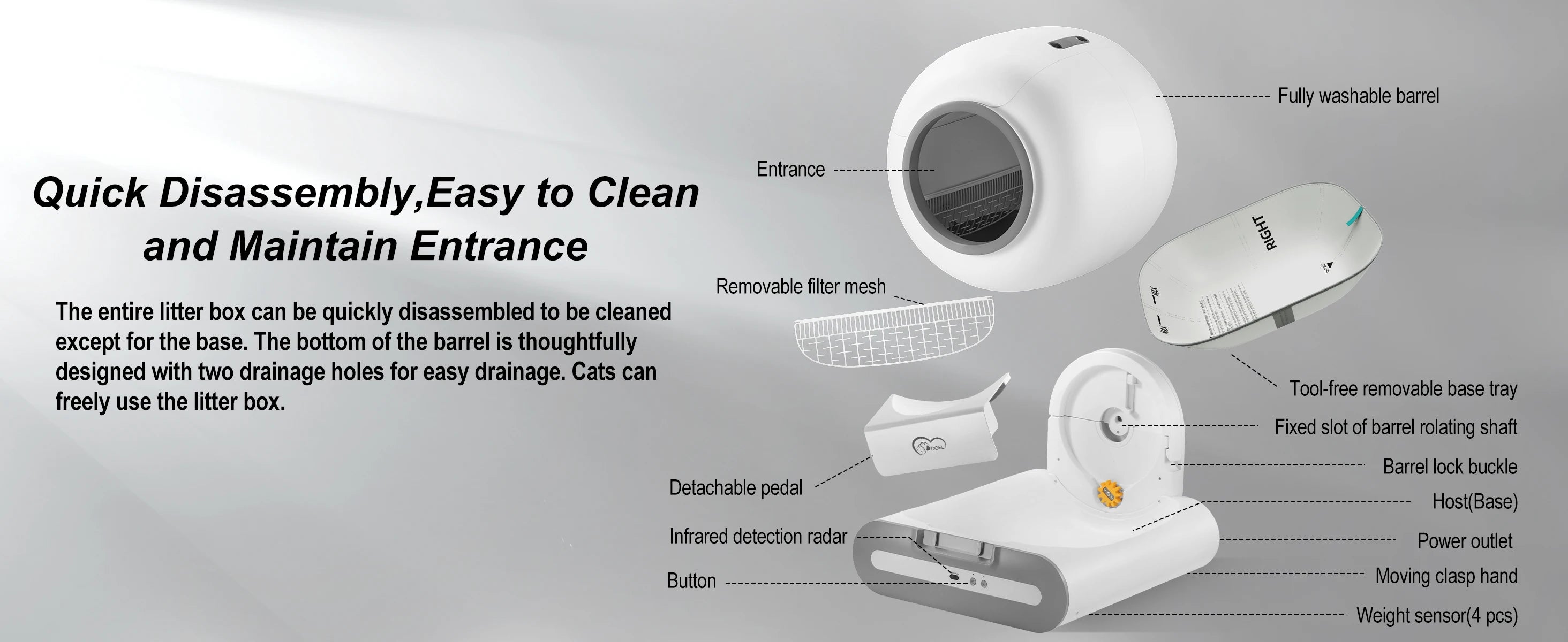 Self-Cleaning Cat Litter Box