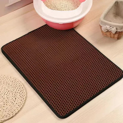 ZM Double-Layer Cat Litter Mat – Waterproof, Non-Slip, Easy Clean Pad