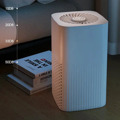 Compact HEPA Air Purifier for Home & Car – Removes Smoke, Odors, Formaldehyde, PM2.5 – Quiet Air Freshener for Bedroom or Office