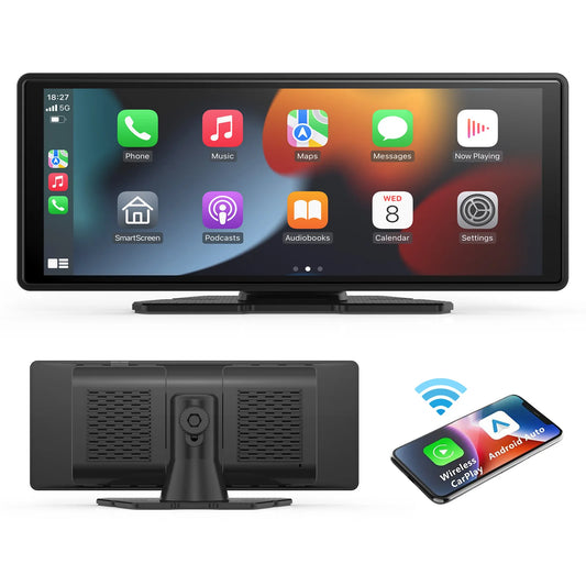 Universal Wireless CarPlay & Android Auto Touchscreen – Portable Car Display