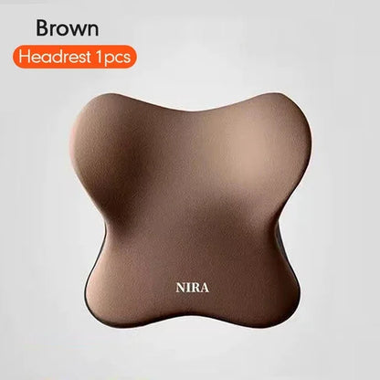 Memory Foam Car Headrest & Lumbar Support Cushion – Universal Back & Neck Pillow for Comfort and Posture