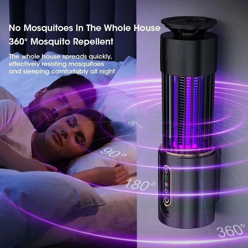 Rechargeable Mosquito Killer Lamp – Silent Electronic Insect Trap with 3-Level Timer & UV Anti-Mosquito Technology