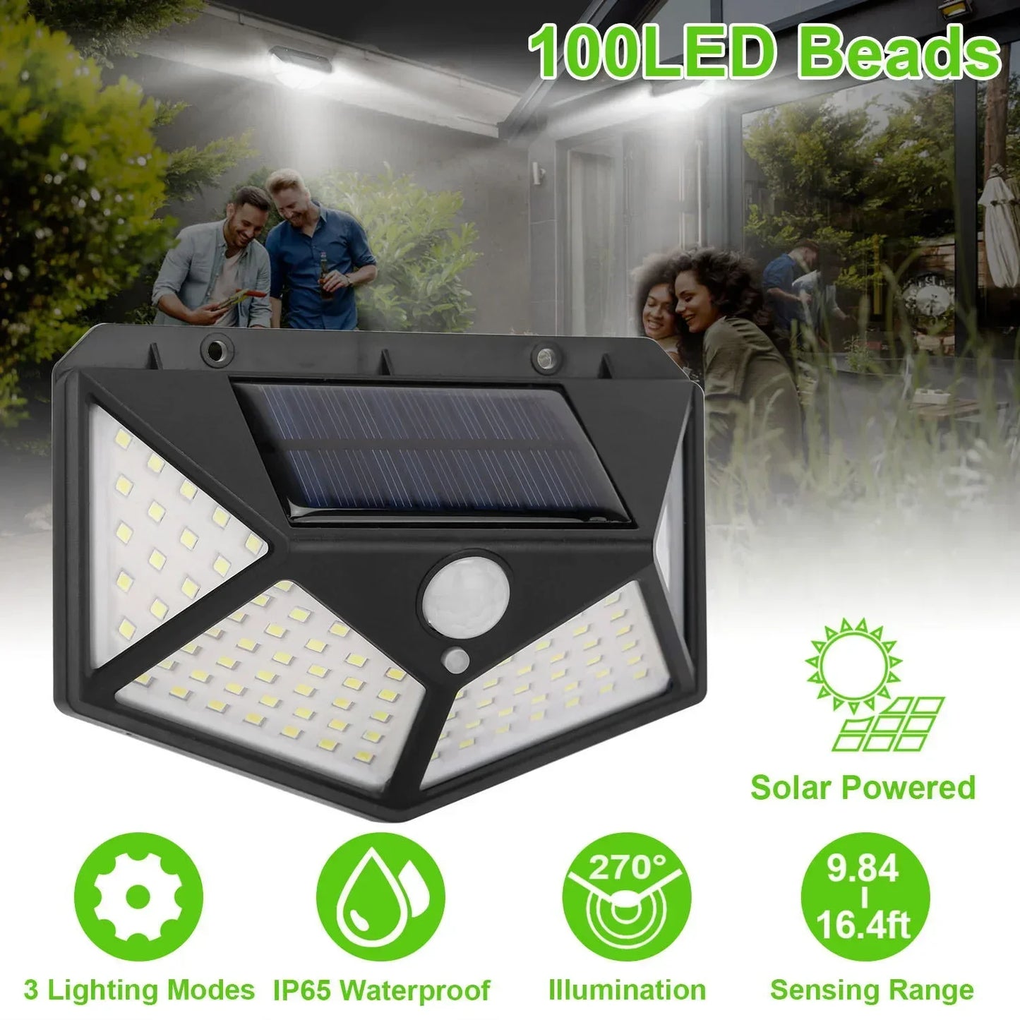 Multifunctional Solar Garden Light – Waterproof LED Outdoor Lamp with Motion Sensor & Decorative Spotlight Design