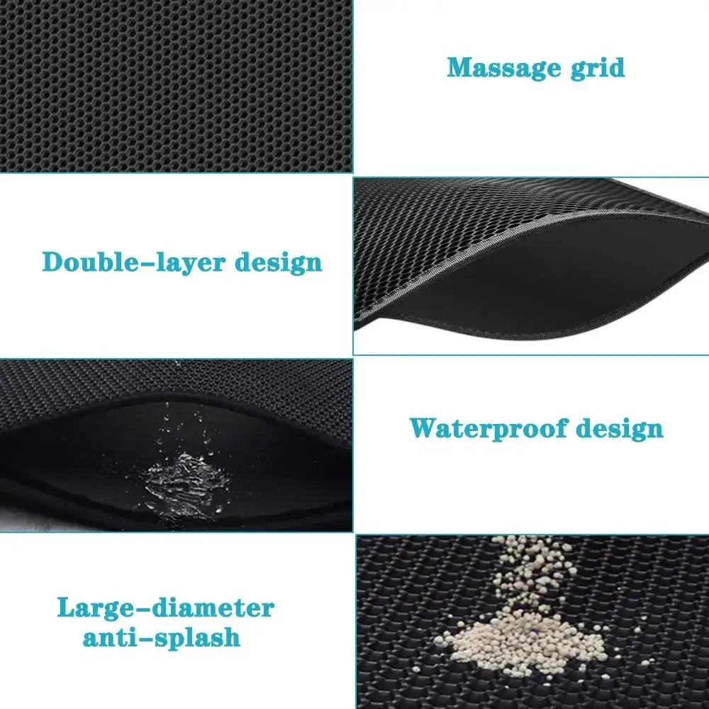 ZM Double-Layer Cat Litter Mat – Waterproof, Non-Slip, Easy Clean Pad WRLDEU SHOP
