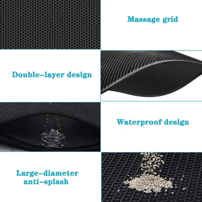ZM Double-Layer Cat Litter Mat – Waterproof, Non-Slip, Easy Clean Pad