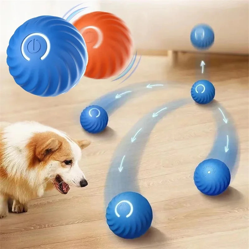 Smart Interactive Pet Ball – USB Rechargeable, Automatic Bouncing & Rolling Toy for Dogs & Cats