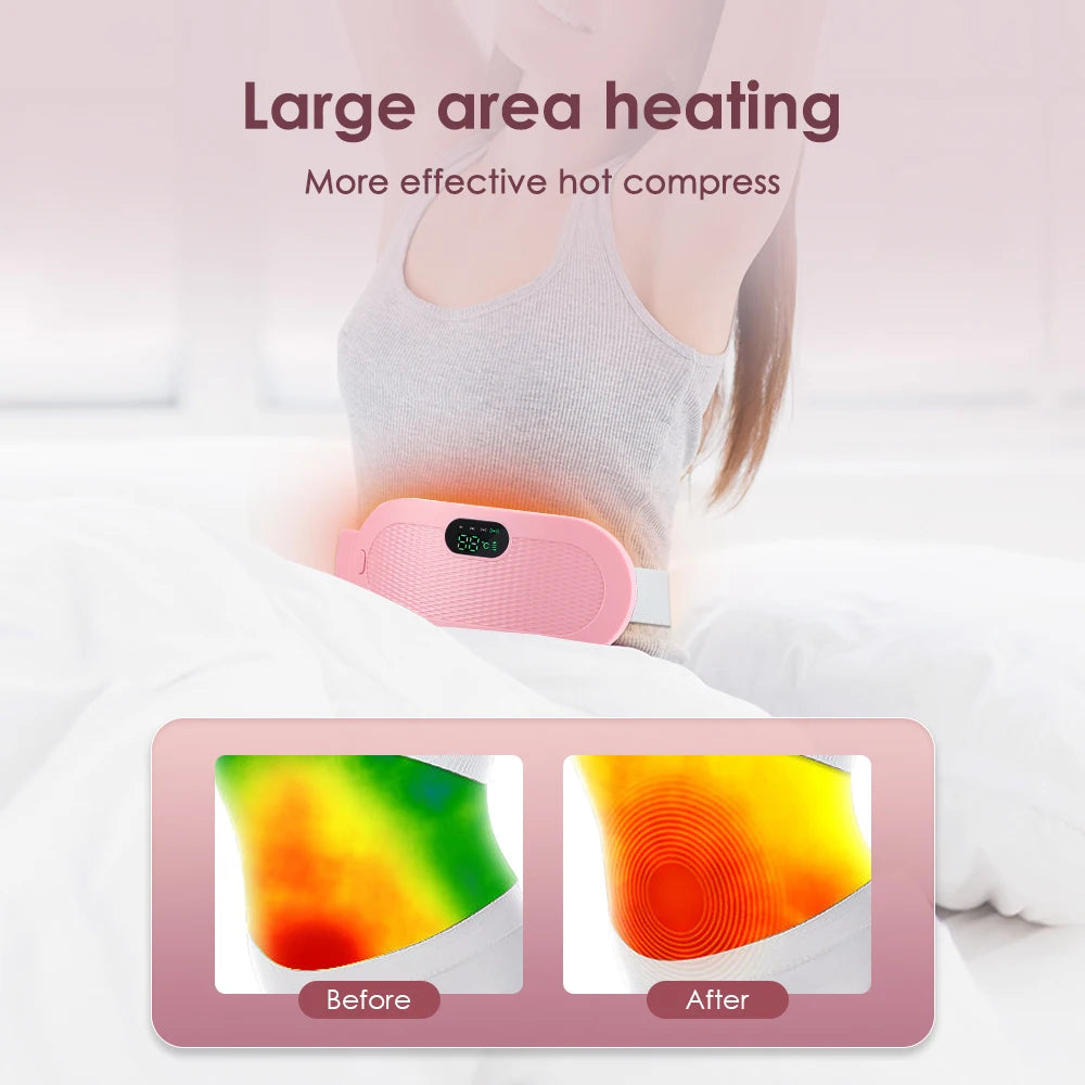 DOAD Heated Cramp Massager – Adjustable Warm Belt for Menstrual & Abdominal Pain