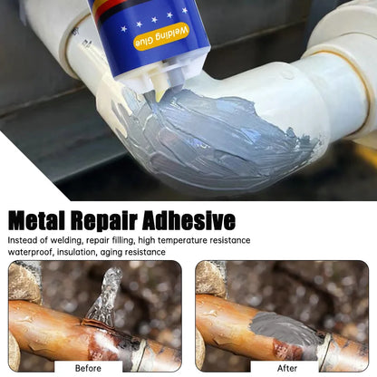 Ultra-Strong Cold Welding Glue – Industrial Metal & Plastic Repair AB Adhesive | High-Strength Sealant for Cracks, Leaks & Breaks