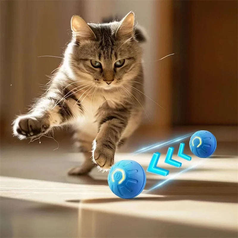 Smart Interactive Pet Ball – USB Rechargeable, Automatic Bouncing & Rolling Toy for Dogs & Cats