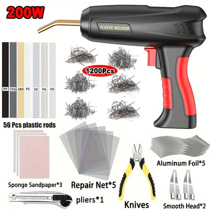 Professional Plastic Welding Kit – 200W Hot Stapler Gun | Fast & Strong Crack Repair Tool