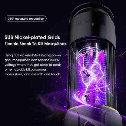 Rechargeable Mosquito Killer Lamp – Silent Electronic Insect Trap with 3-Level Timer & UV Anti-Mosquito Technology