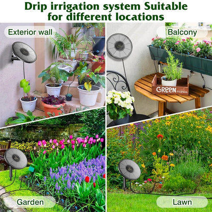 DIY Solar Irrigation Kit with 15m Hose – Garden, Balcony & Greenhouse Drip Watering System