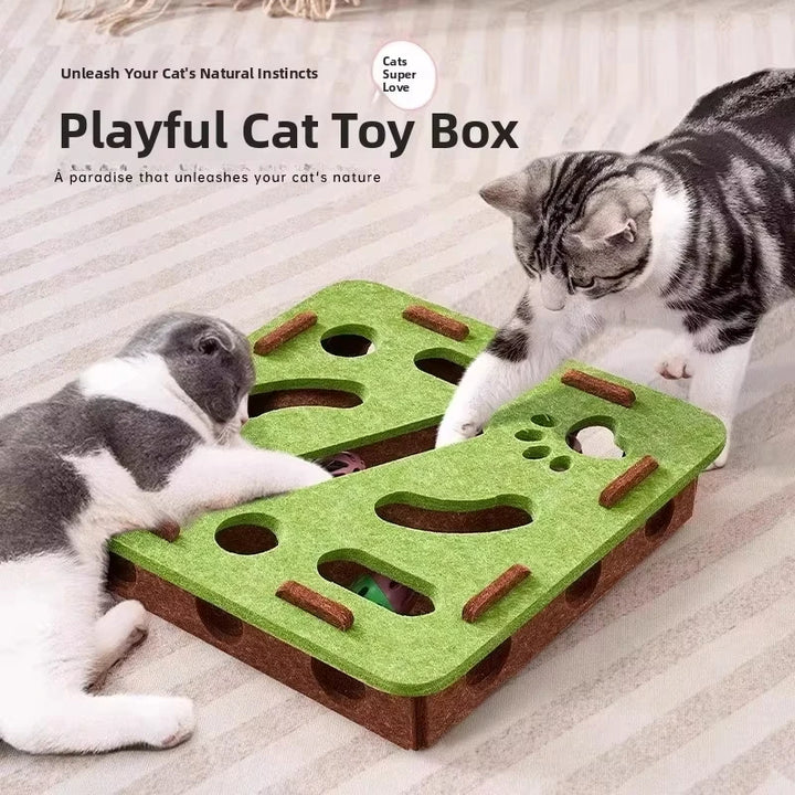 Cat Puzzle Toy Felt Box