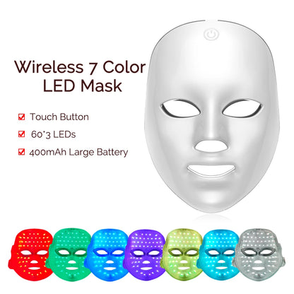 FOREVERLILY Wireless 7-Color LED Facial & Neck Mask