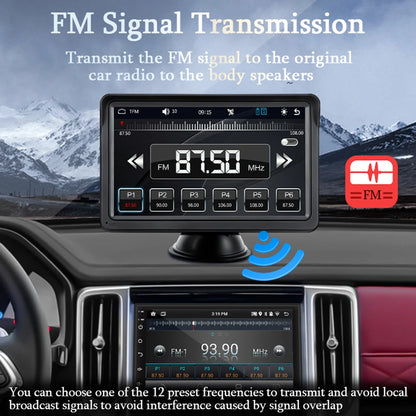 Portable Car Touchscreen Multimedia Player – Wireless CarPlay & Android Auto | USB, AUX & Backup Camera Support