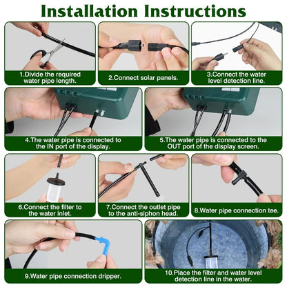 DIY Solar Irrigation Kit with 15m Hose – Garden, Balcony & Greenhouse Drip Watering System