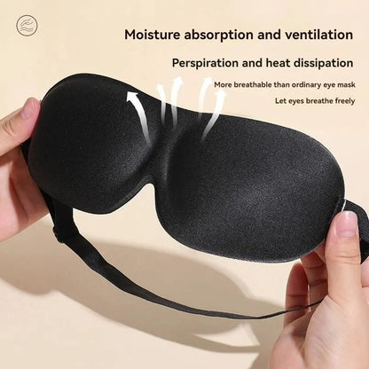 3D Contoured Blackout Sleep Mask – No Nose Pressure, Non-Marking, Lightweight Eye Mask for Students, Travel & Naps