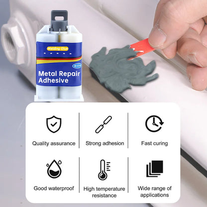 Ultra-Strong Cold Welding Glue – Industrial Metal & Plastic Repair AB Adhesive | High-Strength Sealant for Cracks, Leaks & Breaks
