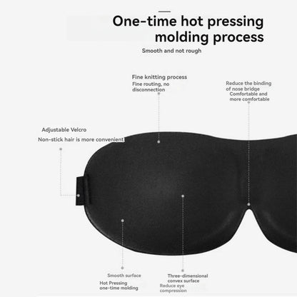 3D Contoured Blackout Sleep Mask – No Nose Pressure, Non-Marking, Lightweight Eye Mask for Students, Travel & Naps