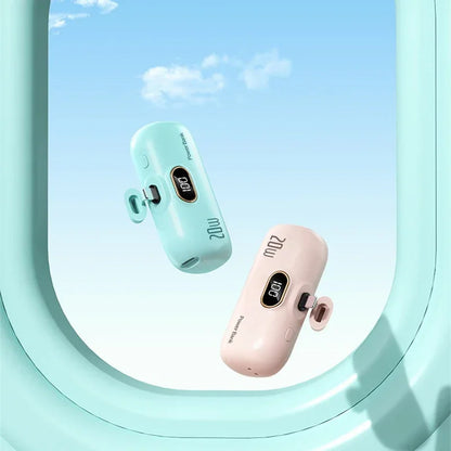 Mini Capsule Power Bank – Ultra-Compact Fast Charger & Emergency External Battery for iPhone and Android