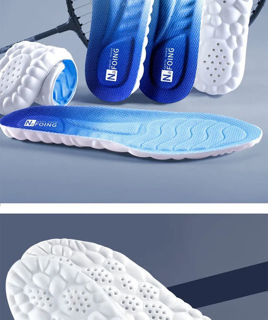 4D CloudTech Sports Insoles – Soft PU Shock-Absorbing Orthopedic Inserts for Running & Everyday Comfort | Breathable Cushion Sole for Men & Women