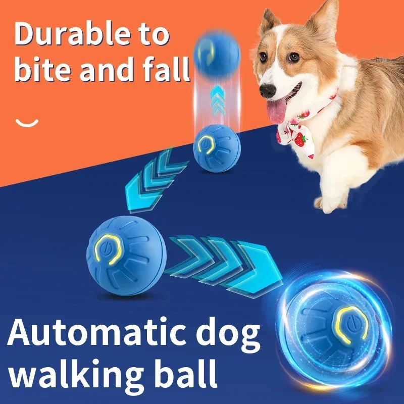 Smart Interactive Pet Ball – USB Rechargeable, Automatic Bouncing & Rolling Toy for Dogs & Cats