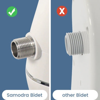 SAMODRA Ultra-Slim Bidet Attachment – Dual Nozzle, Non-Electric Toilet Seat Sprayer with Adjustable Water Pressure