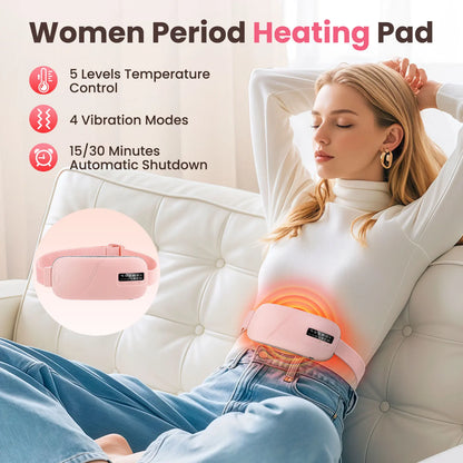 DOAD Heated Cramp Massager – Adjustable Warm Belt for Menstrual & Abdominal Pain