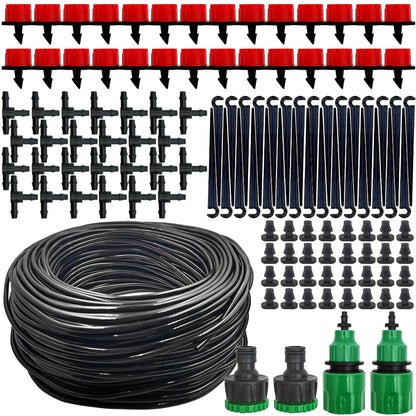 Portable Micro Drip Irrigation System – Automatic Garden Watering Kit with Adjustable Drippers & Misting Hose