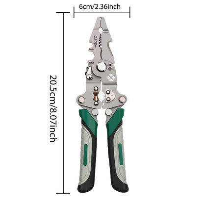 Foldable Wire Stripper & Crimping Tool – Multi-Function Electrician Pliers with Pulley Design for Cutting, Stripping & Wire Winding