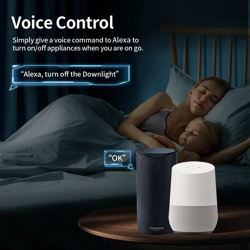 TNCE Tuya Smart Plug EU 16A/20A – WiFi & Zigbee Socket with Power Monitoring, Timer Function, Voice Control – Compatible with Alexa & Google Home