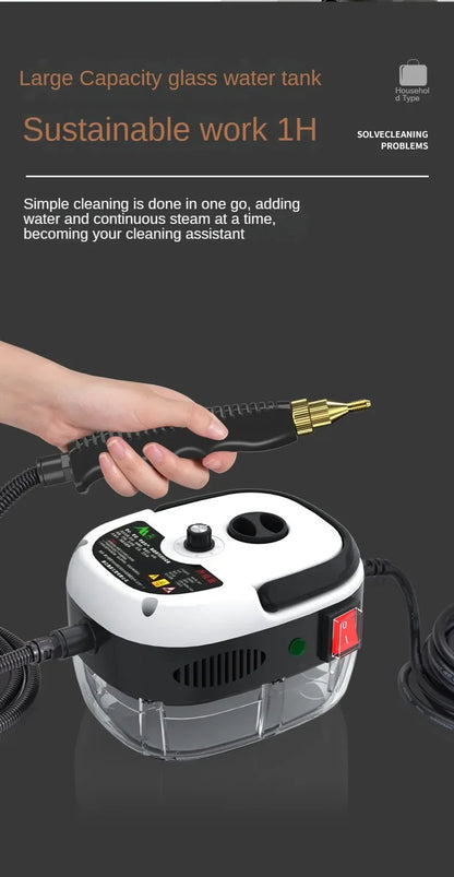 BALASHOV High-Pressure Handheld Steam Cleaner – Multi-Surface Cleaning for AC Units, Kitchen Hoods, Cars & Floors